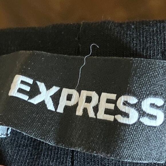 Express Womens Pants Black Gold Sequin High Rise Pull On Legging Stretch Small - Picture 4 of 12